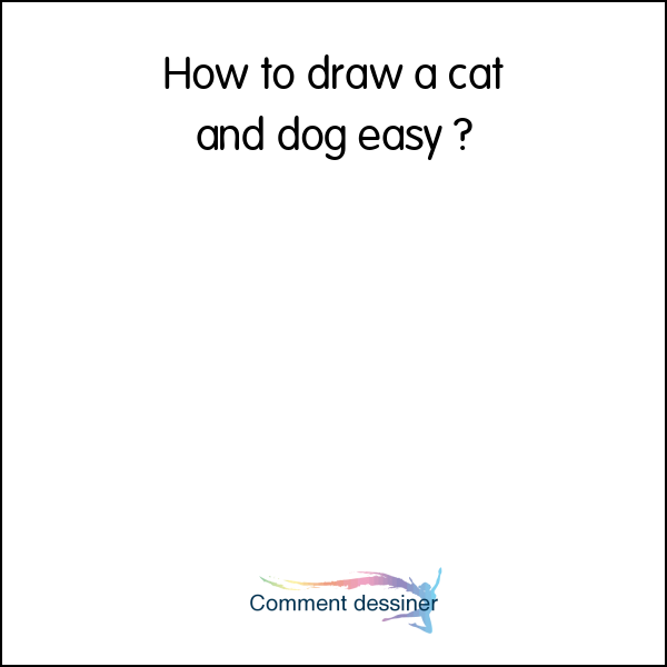 How to draw a cat and dog easy